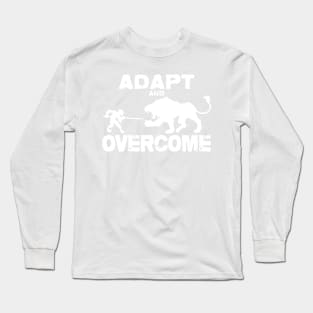 Adapt and Overcome - White Graphic Long Sleeve T-Shirt